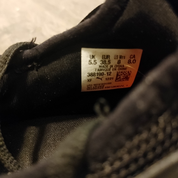 PUMA Black White ELECTRON STREET SNEAKER Size 8 - Picture 10 of 10